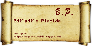 Bögös Placida névjegykártya